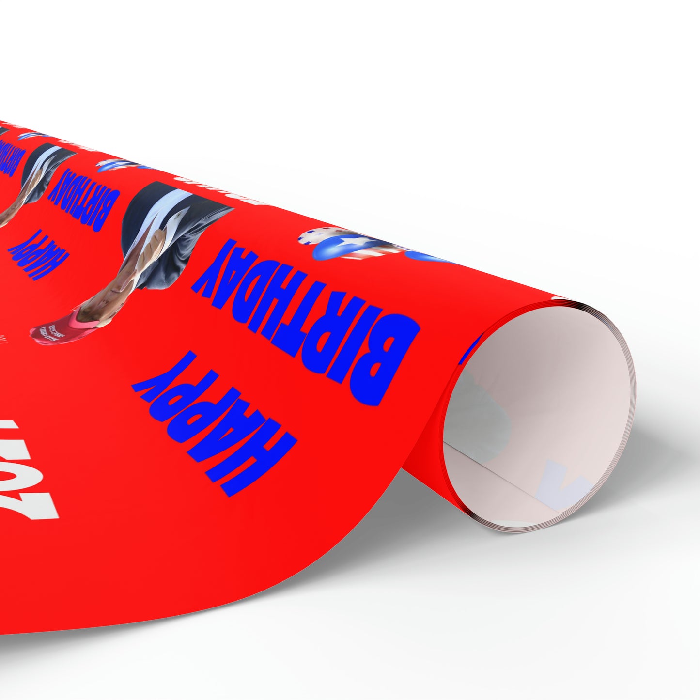 Happy Birthday Trump 2024 Red MAGA Birthday Gift Present Wrapping Paper