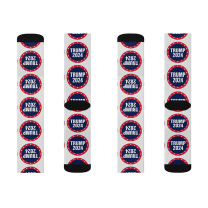 Trump 2024 MAGA Cushioned Sublimation Socks