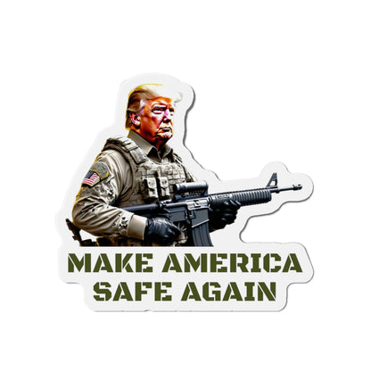 Make America Safe Again Military Trump Die-Cut Magnet