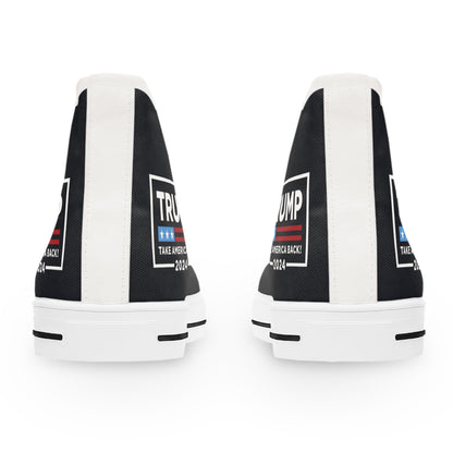 Trump 2024 Take America Back Black Women's High Top Sneakers Shoes