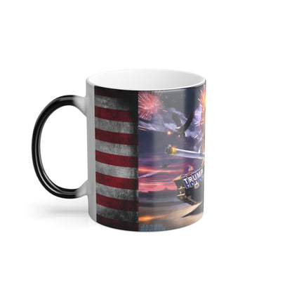 Color Morphing Trump the Warrior Hitzereagierende Kaffeetasse 11oz