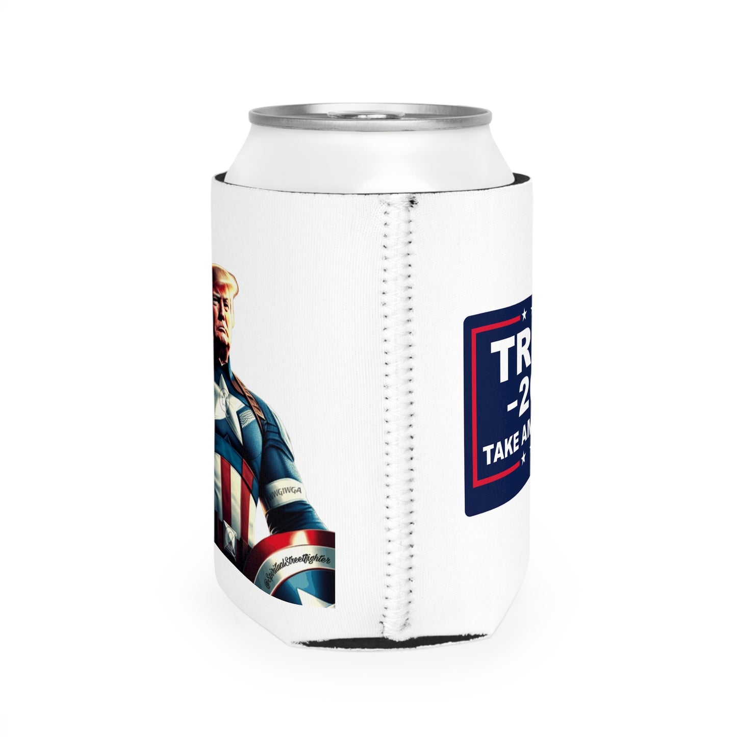 Captain Trump Can Coozie Sleeve 2-sided