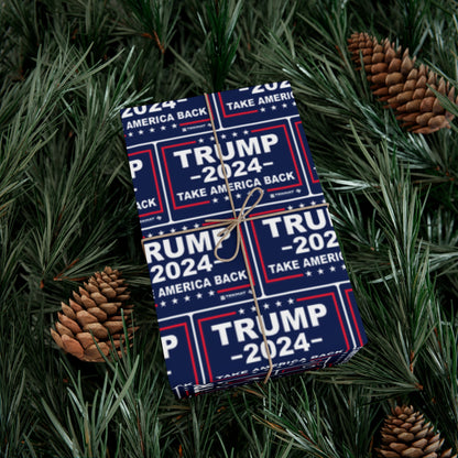 Trump Take America Back Christmas Wrapping gift Paper