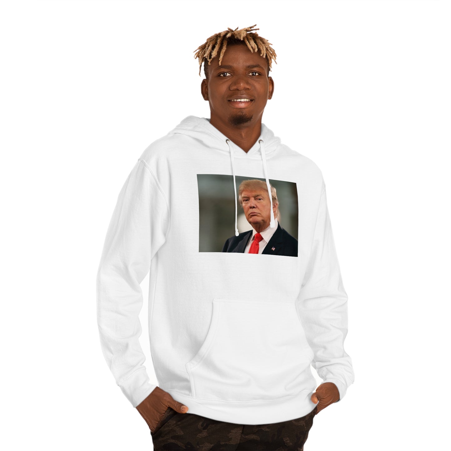Trump Portrait 2024 soft and durable Unisex Hooded Sweatshirt Choose color and size