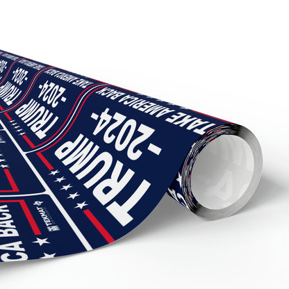 Trump Take America Back Birthday Gift Present Wrapping Paper MAGA