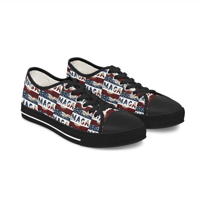 MAGA Trump Red white and blue All Over Print Women's Low Top Sneakers
