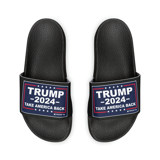 Men's Trump Take America Back MAGA Comfy PU Slide Sandals