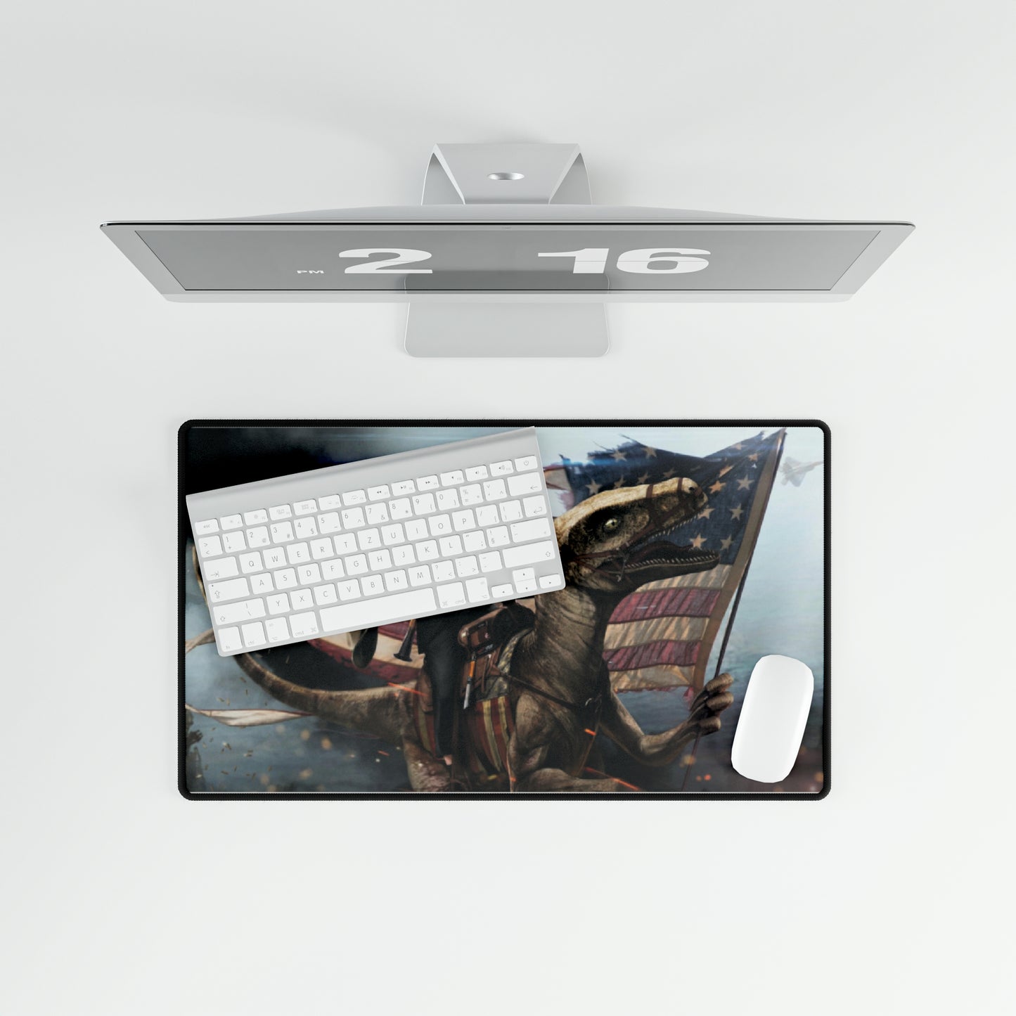 Ronald Reagan Machine Gun Raptor High Definition MAGA American Desk Mats