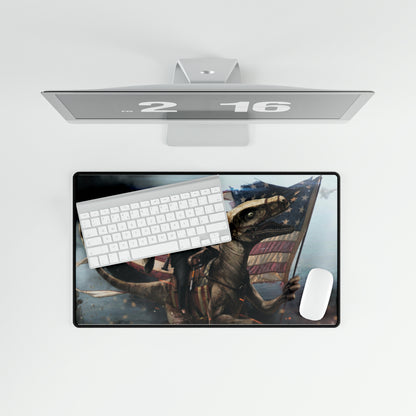 Ronald Reagan Machine Gun Raptor High Definition MAGA American Desk Mats