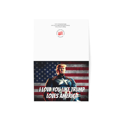 Captain Trump America I love you like Trump Loves America Anniversary Greeting Cards