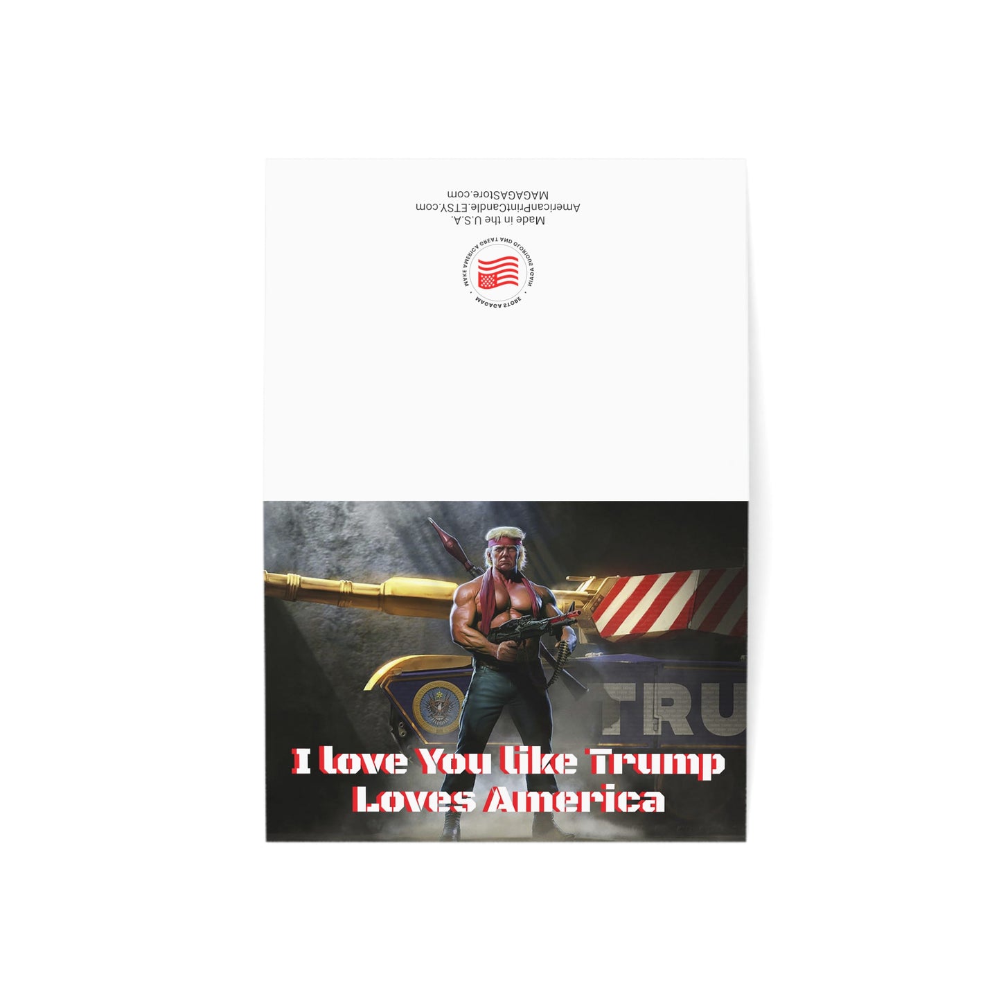 I love you like Trump Loves America MAGA Anniversary Greeting Cards