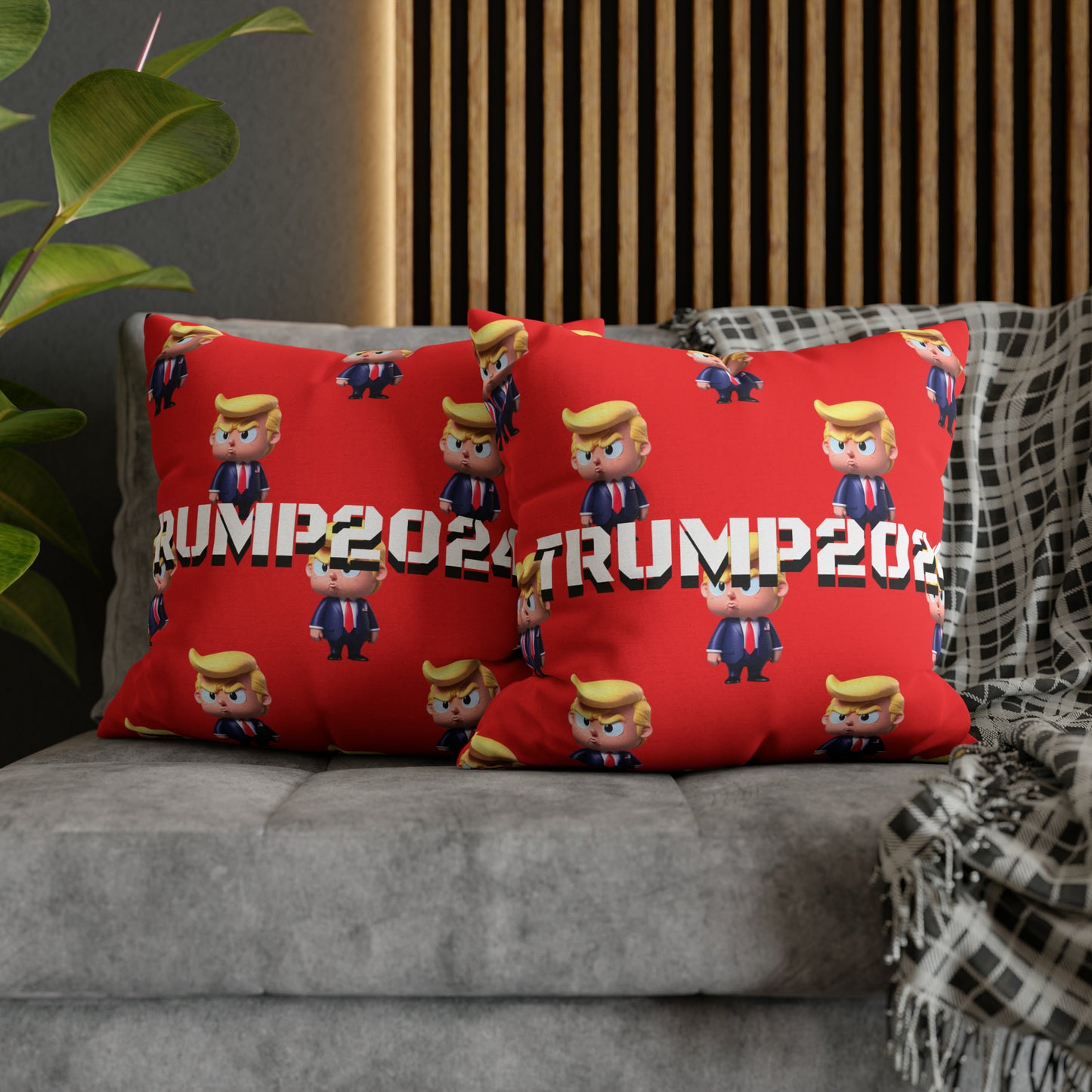 Little Trump 2024 Republican Red Soft Comfy Throw Pillow Case MAGA Gift