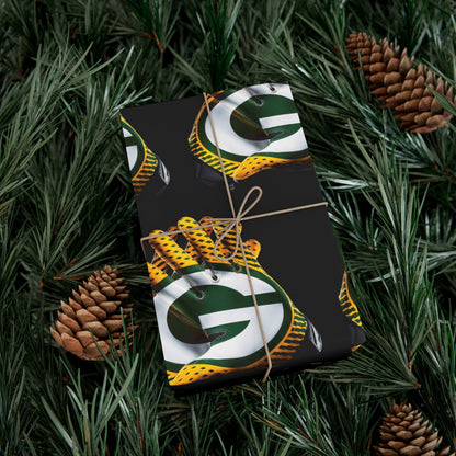Green Bay Packers Gloves Birthday Gift Wrapping Paper football Holiday