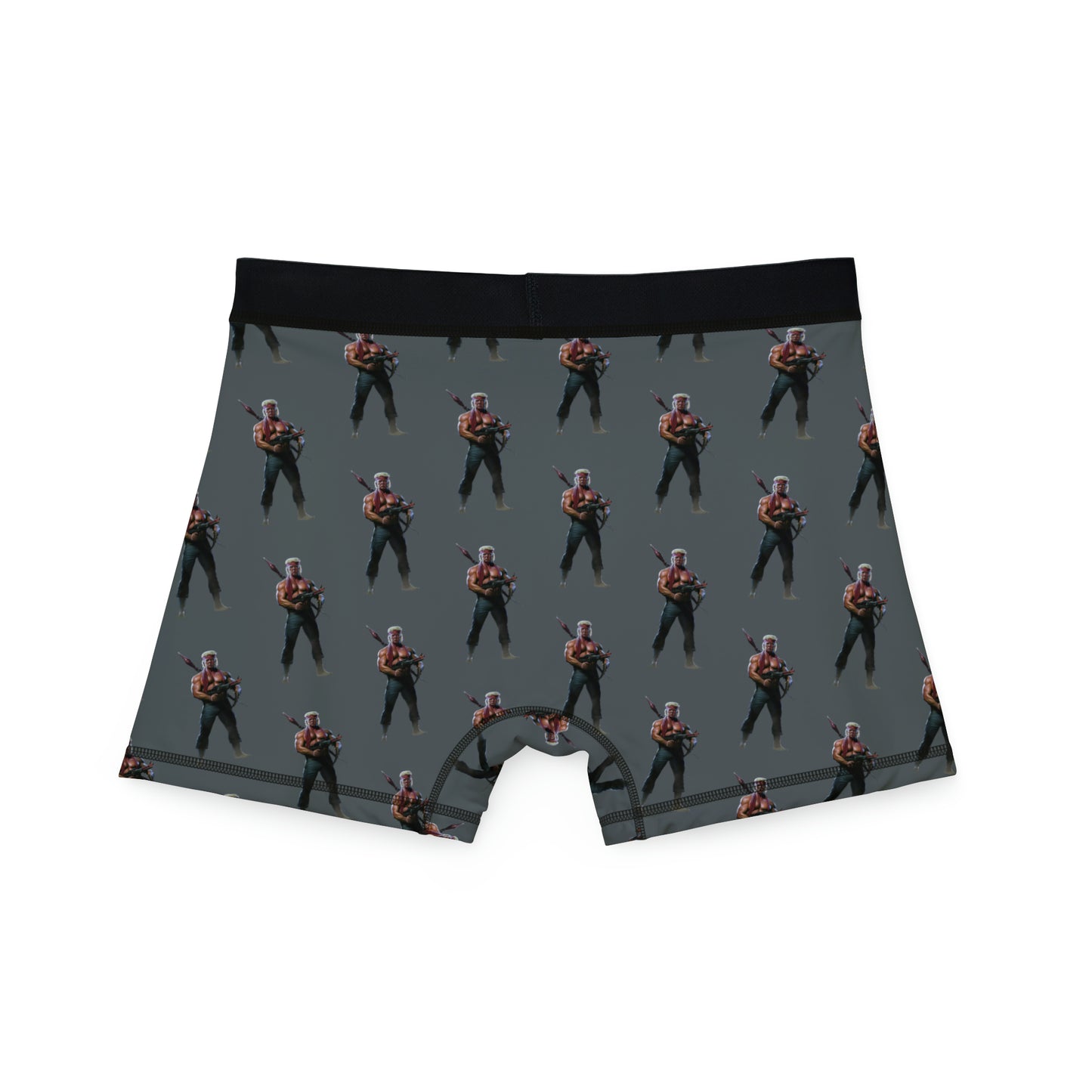 Rambo Trump Gray All over Print Men's Boxer Briefs