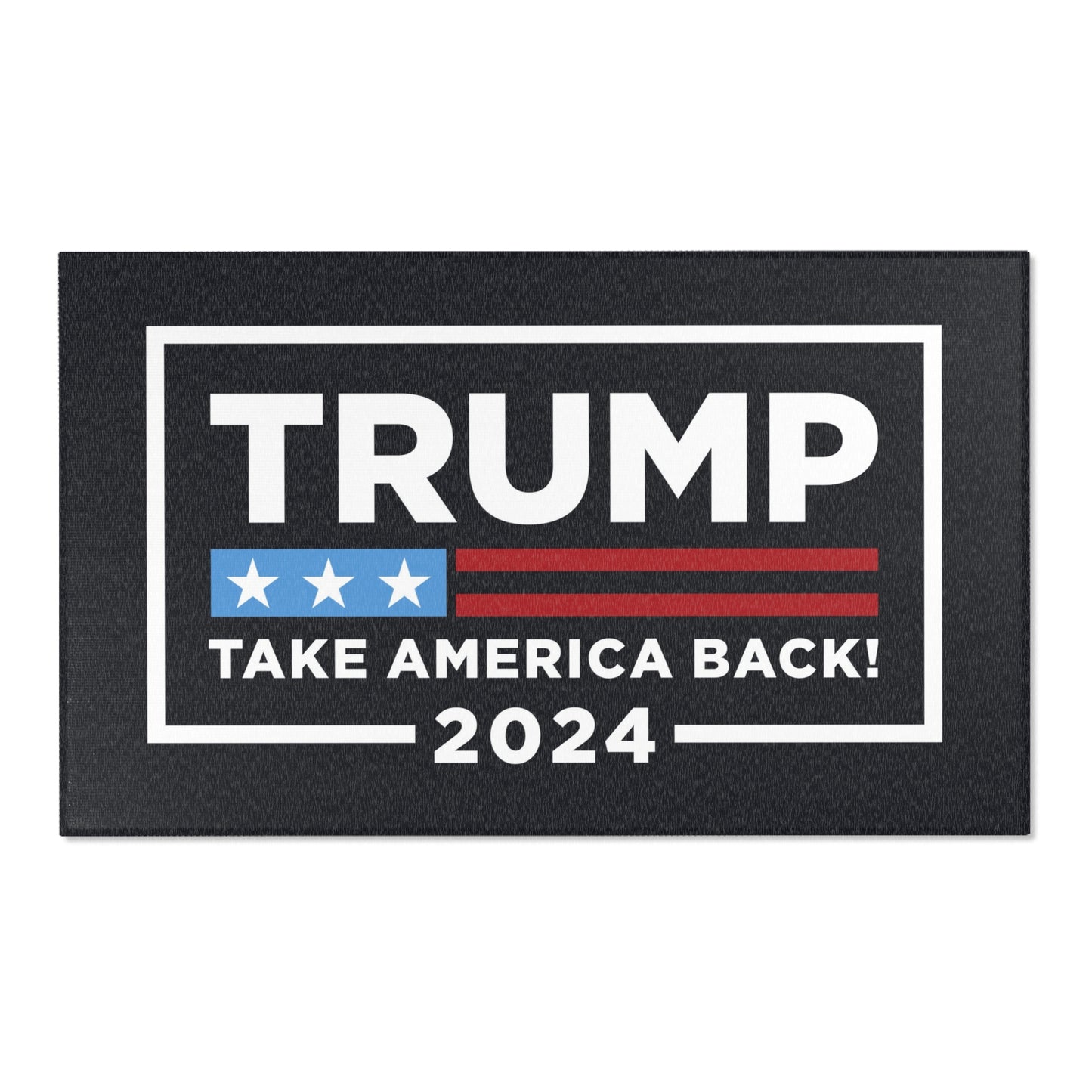 Trump Take America Back 2024 Large polyester hemmed Flat Lay Area Rugs MAGA