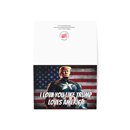 Captain Trump America I love you like Trump Loves America Anniversary Greeting Cards