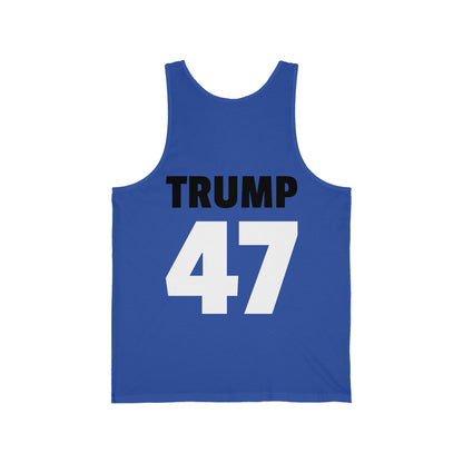 Trump 47 Präsident Hochwertiger Unisex-Sommer-Tanktop aus Jersey