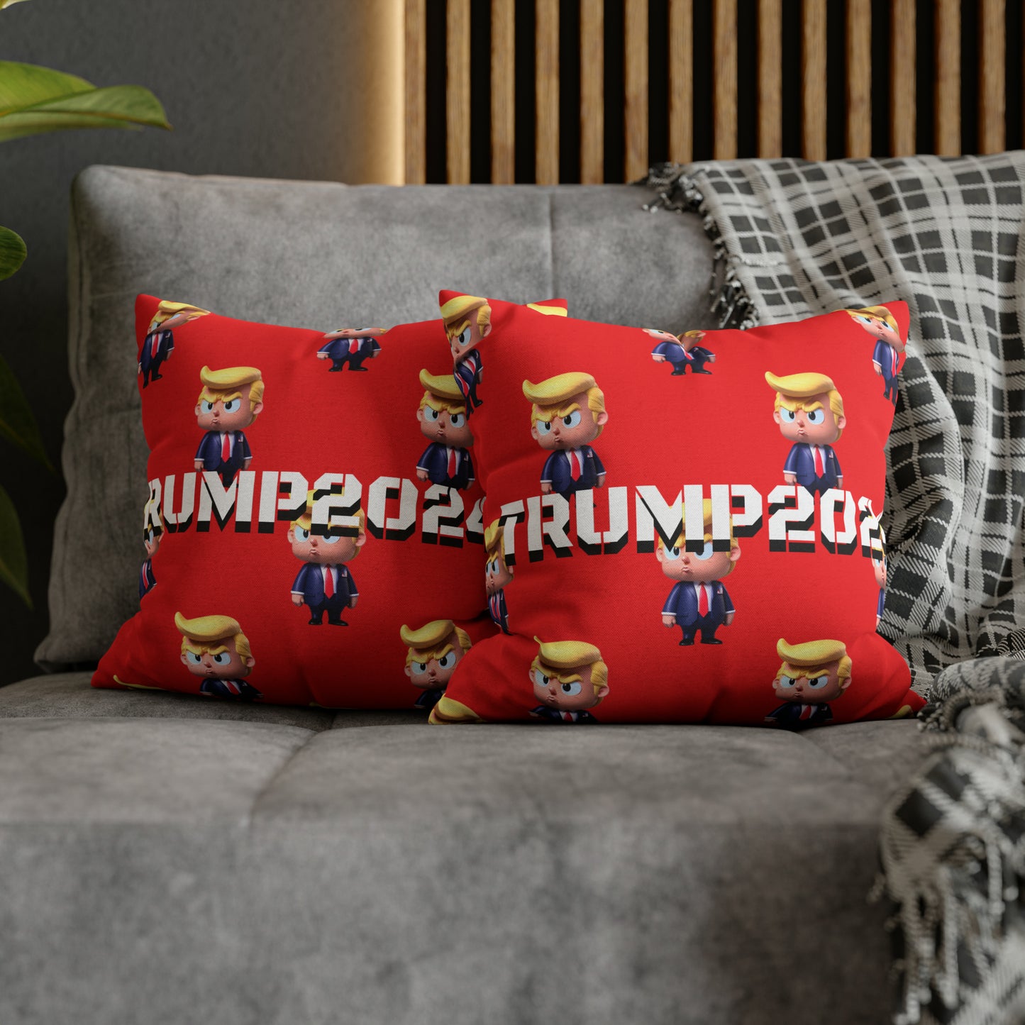 Little Trump 2024 Republican Red Soft Comfy Throw Pillow Case MAGA Gift
