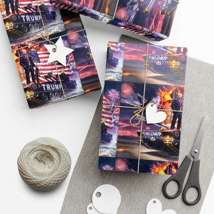 Trump the Warrior Christmas Wrapping Paper