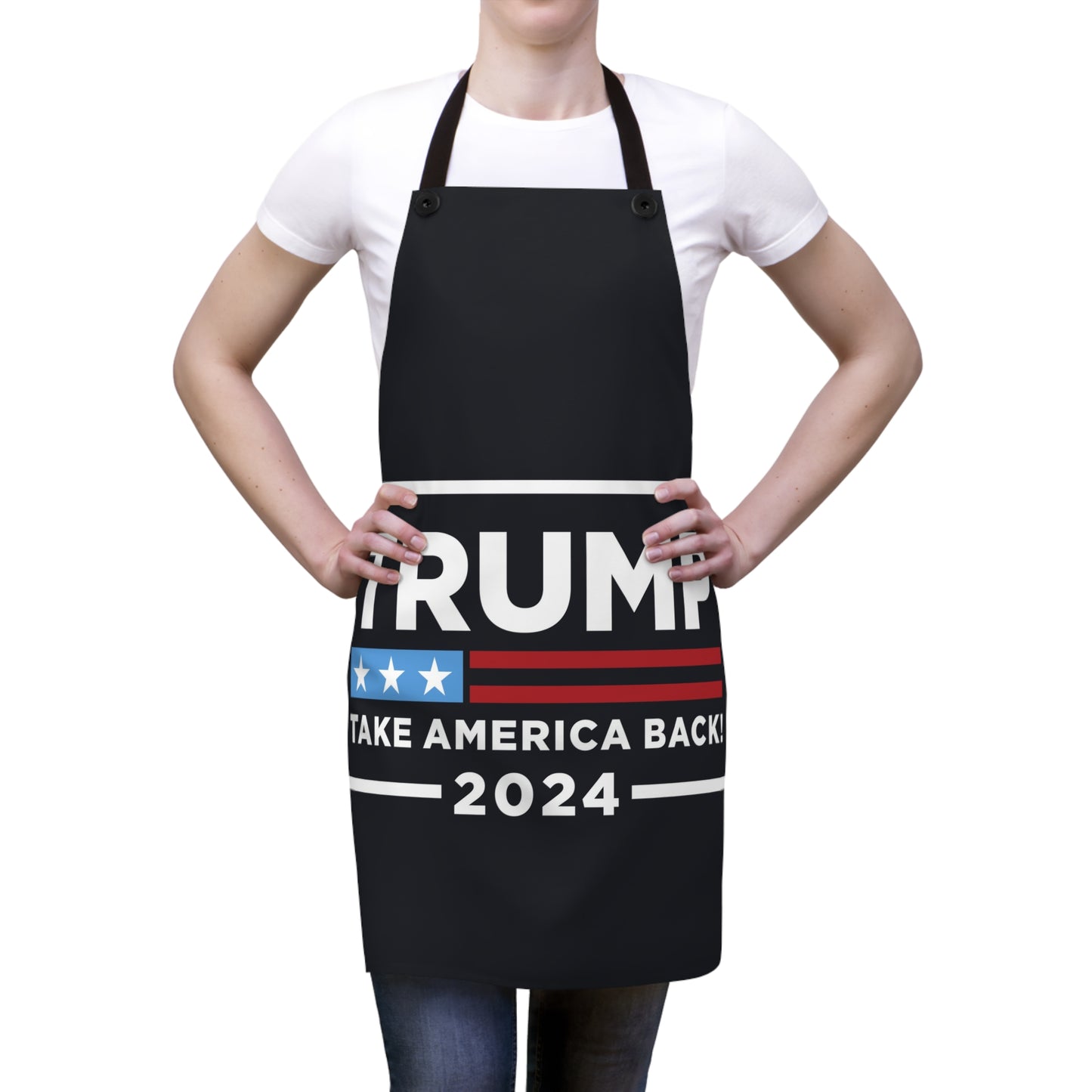 Trump Take America Back Black Poly Twill Kitchen BBQ Apron gift present