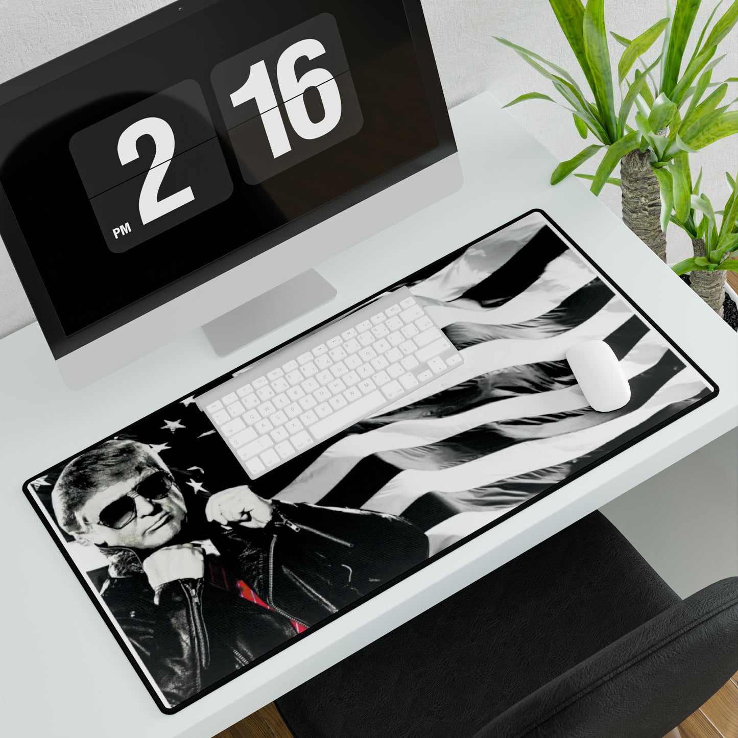 Trump Cool Leather Jacket High Definition MAGA American Desk Mats