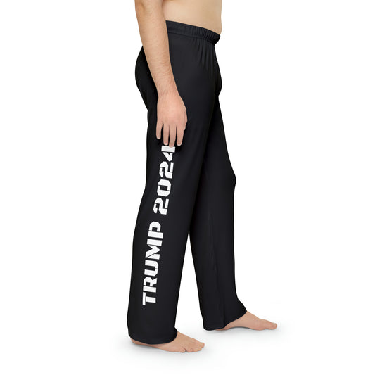 Trump 2024 Black Men's Polyester Lounge Comfy Pajama Pants MAGA