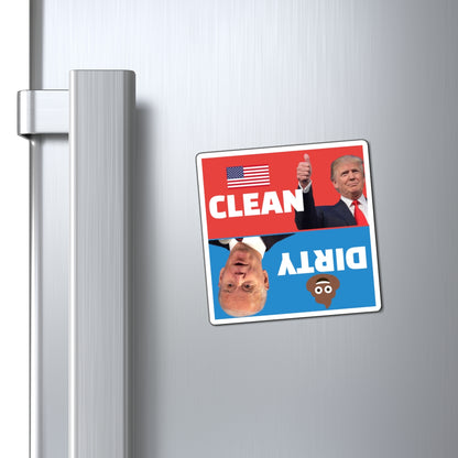 Clean or Dirty Trump and Biden Dishwasher Magnet