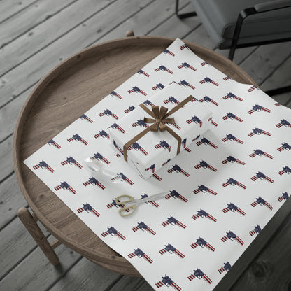 American Flag Gun 2A Christmas Wrapping Paper