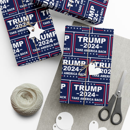 Trump Take America Back Christmas Wrapping gift Paper