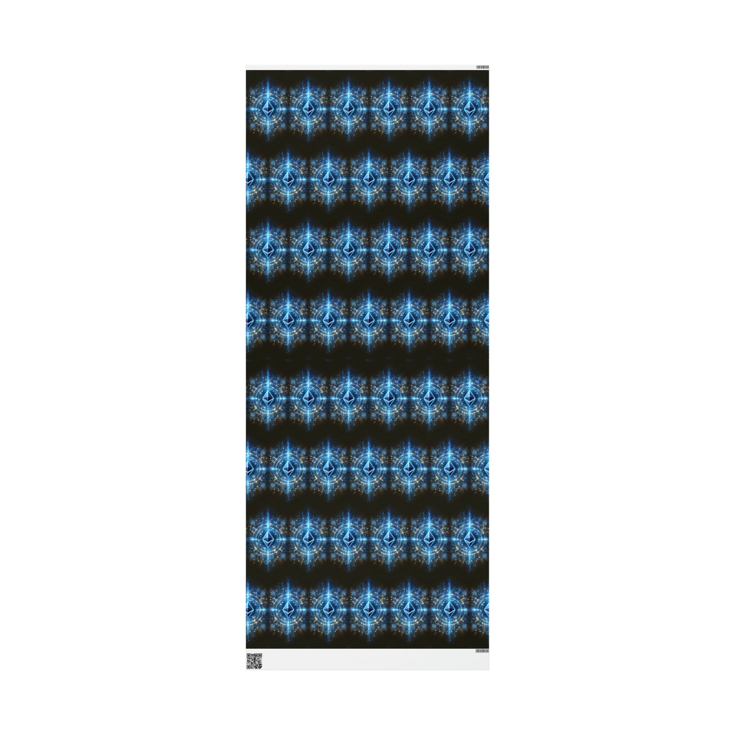 Ethereum Cryptocurrency Digital Black Birthday Gift Wrapping Paper Holiday