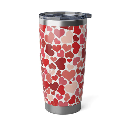 Stainless Steel Full of Hearts, Red and Pink Vagabond 20oz Tumbler