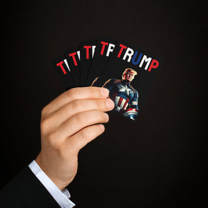 Trump Captain America Playing Poker Cards
