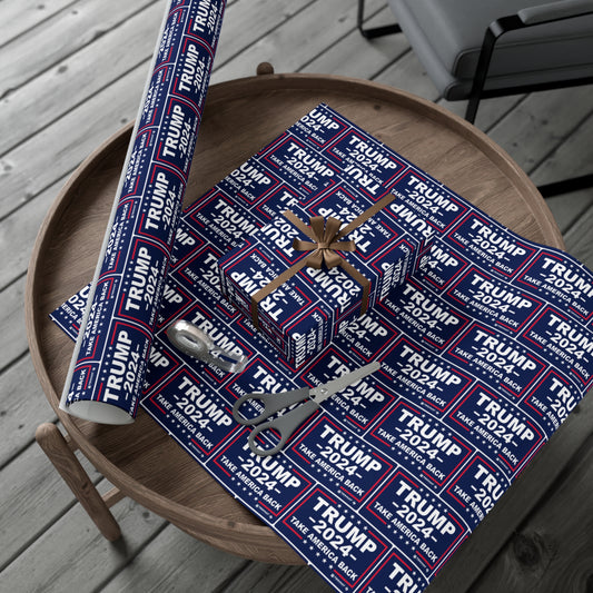 Trump Take America Back Christmas Wrapping gift Paper