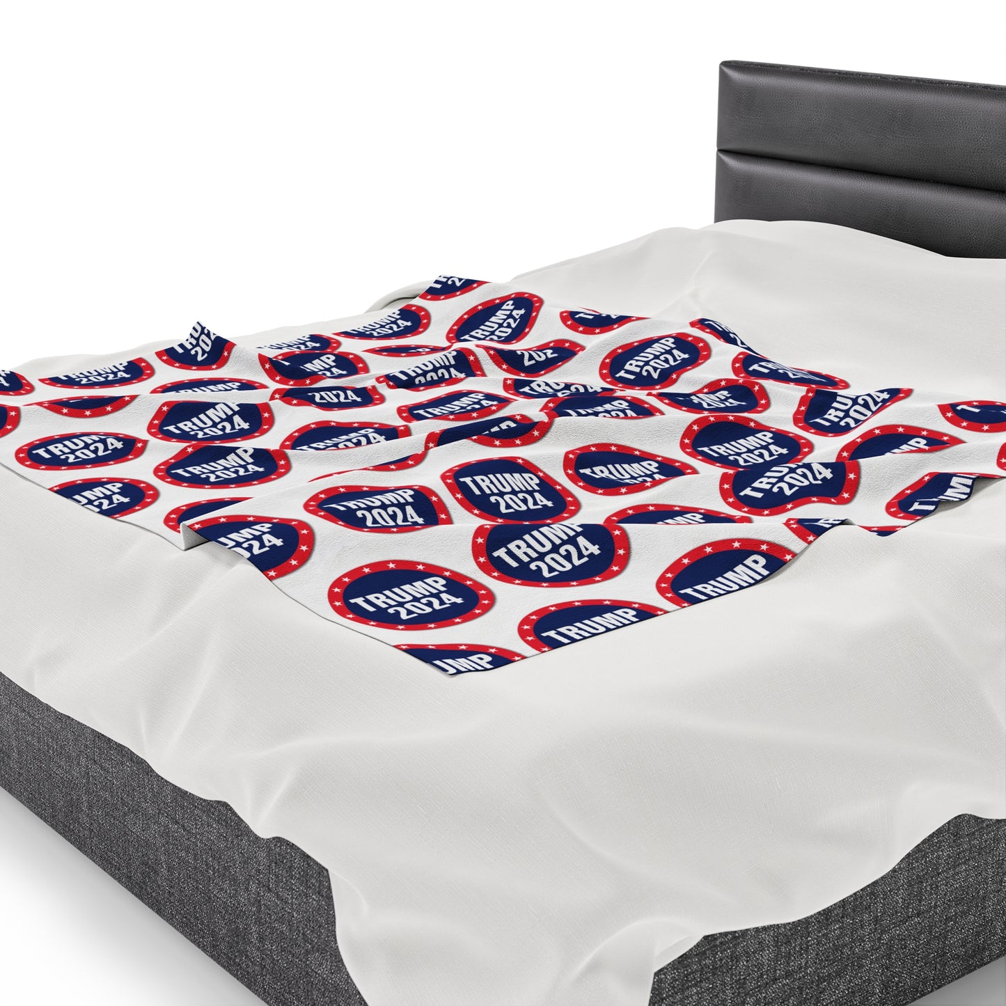 Trump 2024 Velveteen Plush Blanket MAGA