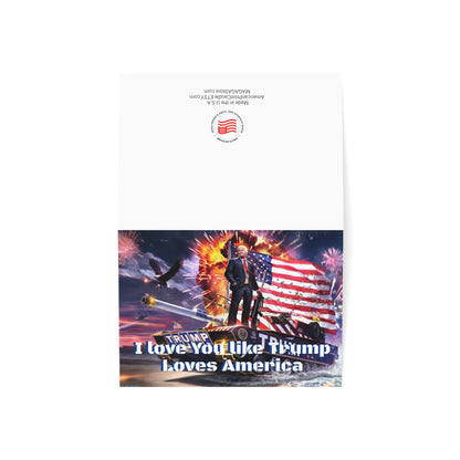 I love you like Trump Loves America MAGA Solider Anniversary Greeting Cards