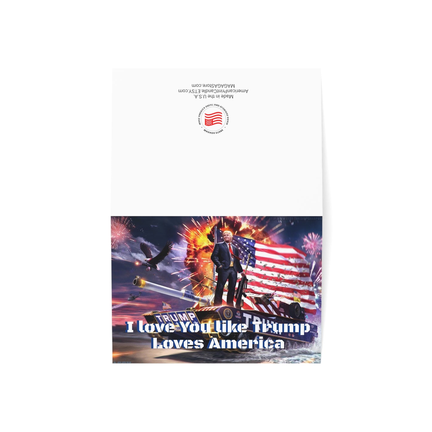 I love you like Trump Loves America MAGA Solider Anniversary Greeting Cards