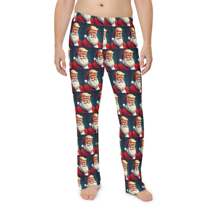Santa Trump Style MAGA Christmas Men's Polyester Lounge Comfy Pajama Pants