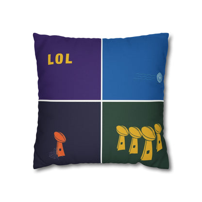 Packers Vikings Bears Lions Trophy Spun Polyester Square Pillow Case
