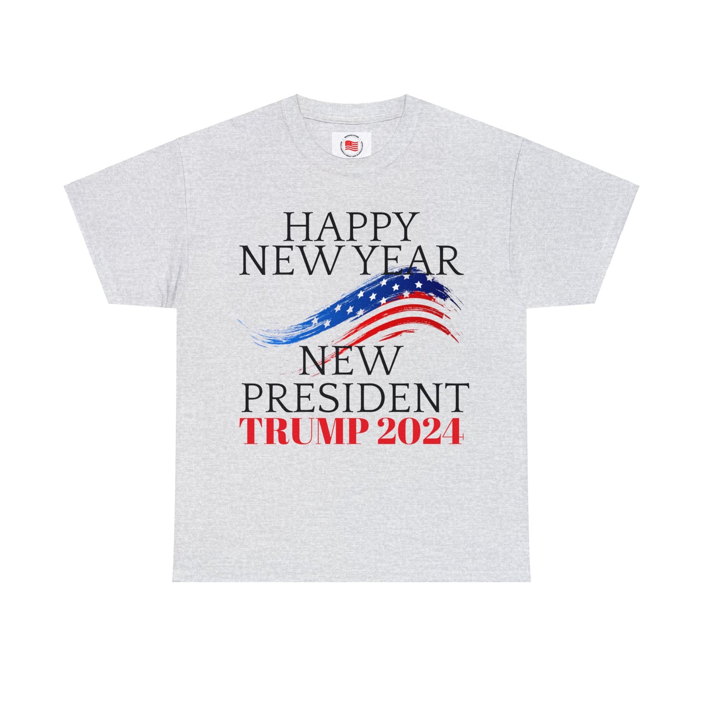 Happy New Year New President Trump 2024 Unisex Heavy Cotton Tee