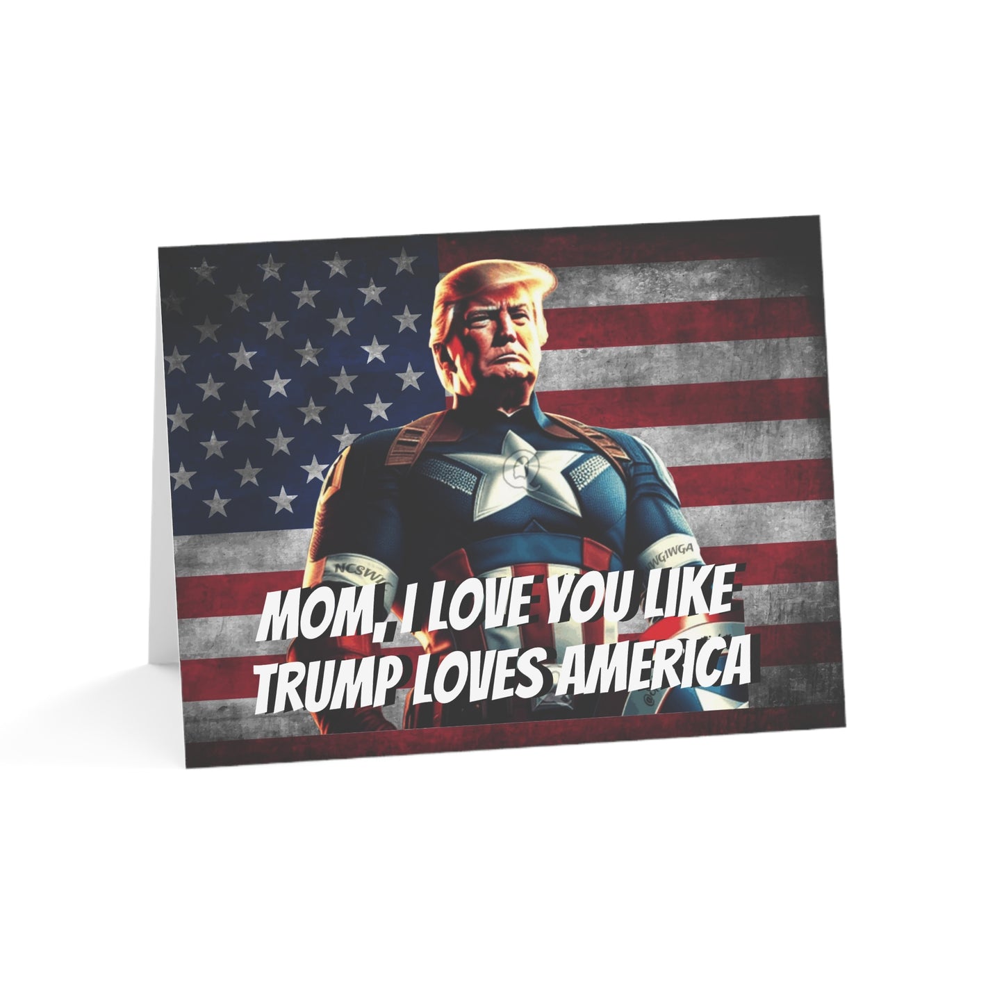 Captain Trump America MOM I love you like Trump Loves America Mothers Day Greeting Cards