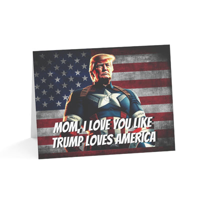 Captain Trump America MOM I love you like Trump Loves America Mothers Day Greeting Cards