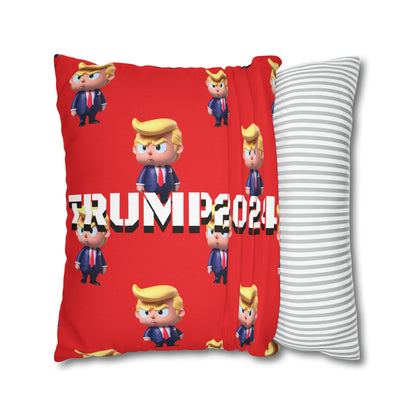 Little Trump 2024 Republican Red Soft Comfy Throw Pillow Case MAGA Gift