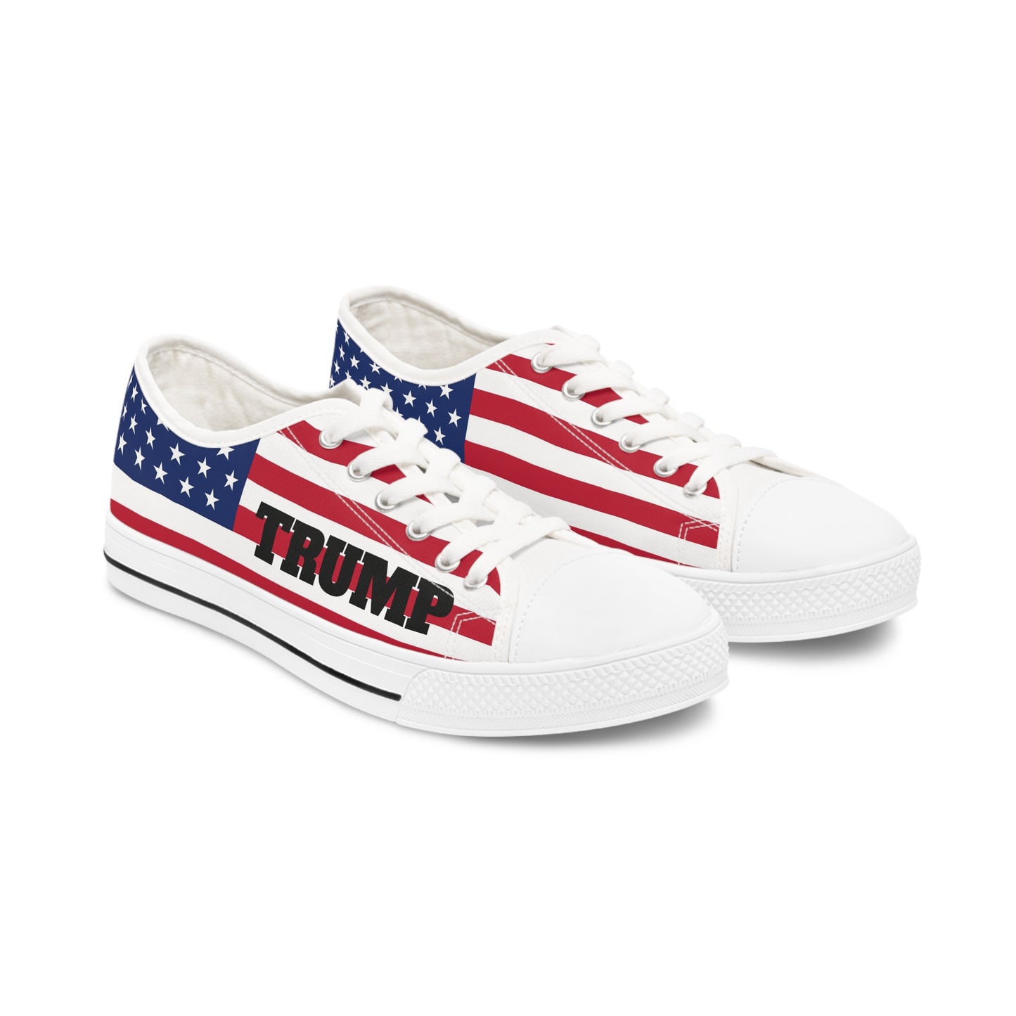 Trump American Flag 2024 All Over Print Women's Low Top Sneakers