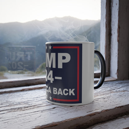 Color Morphing Trump 2024 Take America Back Heat Reacting Coffee Mug 11oz