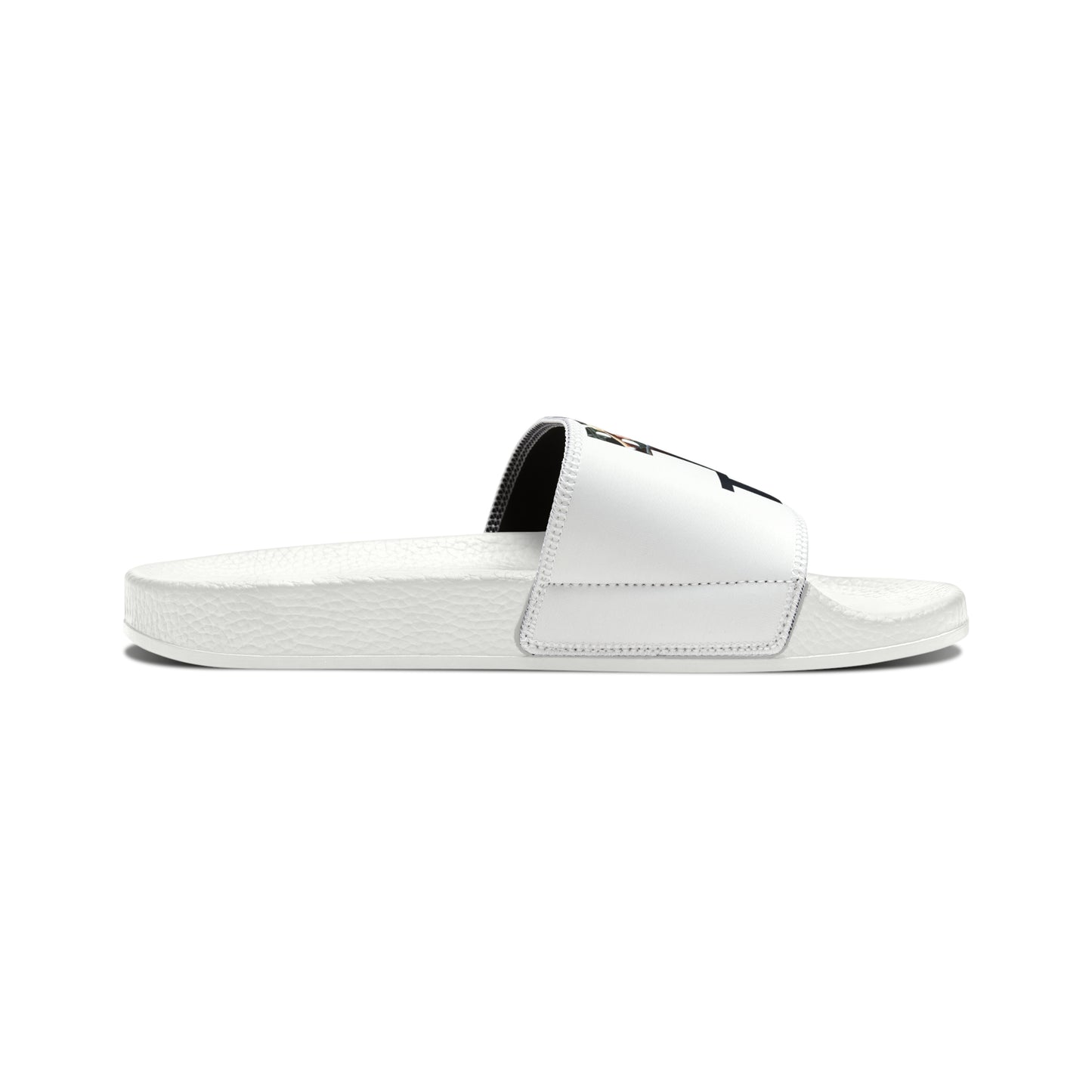 Men's Bring Back Trump White Comfy PU Slide Sandals