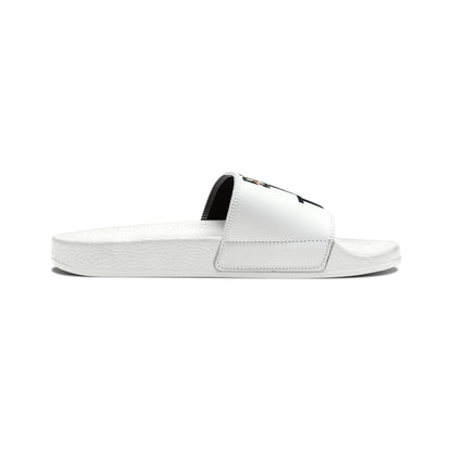 Men's Bring Back Trump White Comfy PU Slide Sandals