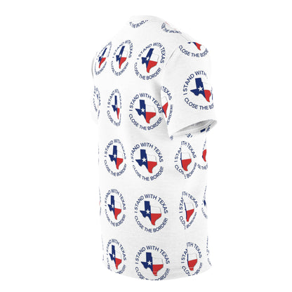 I stand with Texas Close the Border Unisex Cut & Sew Soft Tee