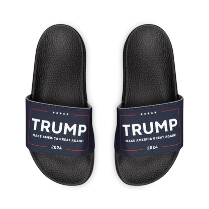 Women's Trump Make America Great Again Comfy PU Slide Sandals