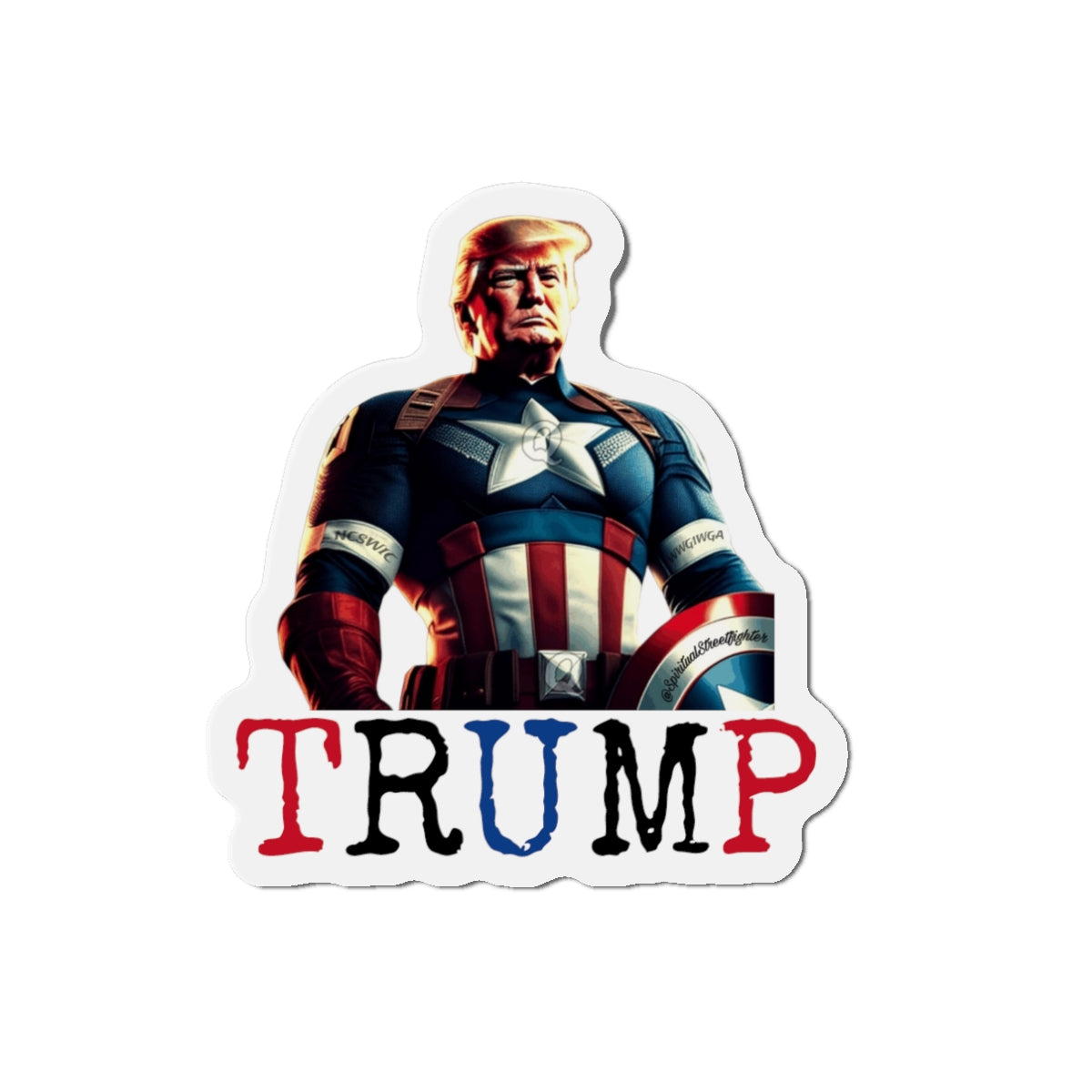 Captain TRUMP Red White and Blue Die-Cut Magnet