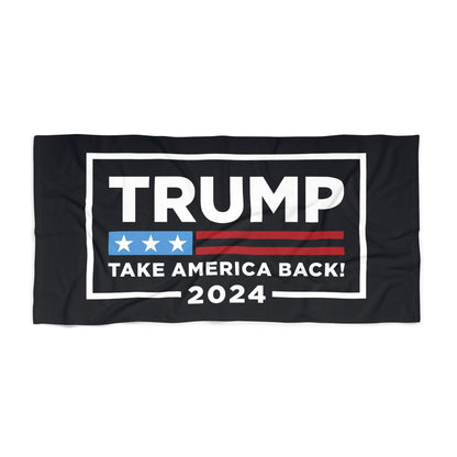 Trump Take America Back MAGA High Def Print Jumbo soft Beach Towel